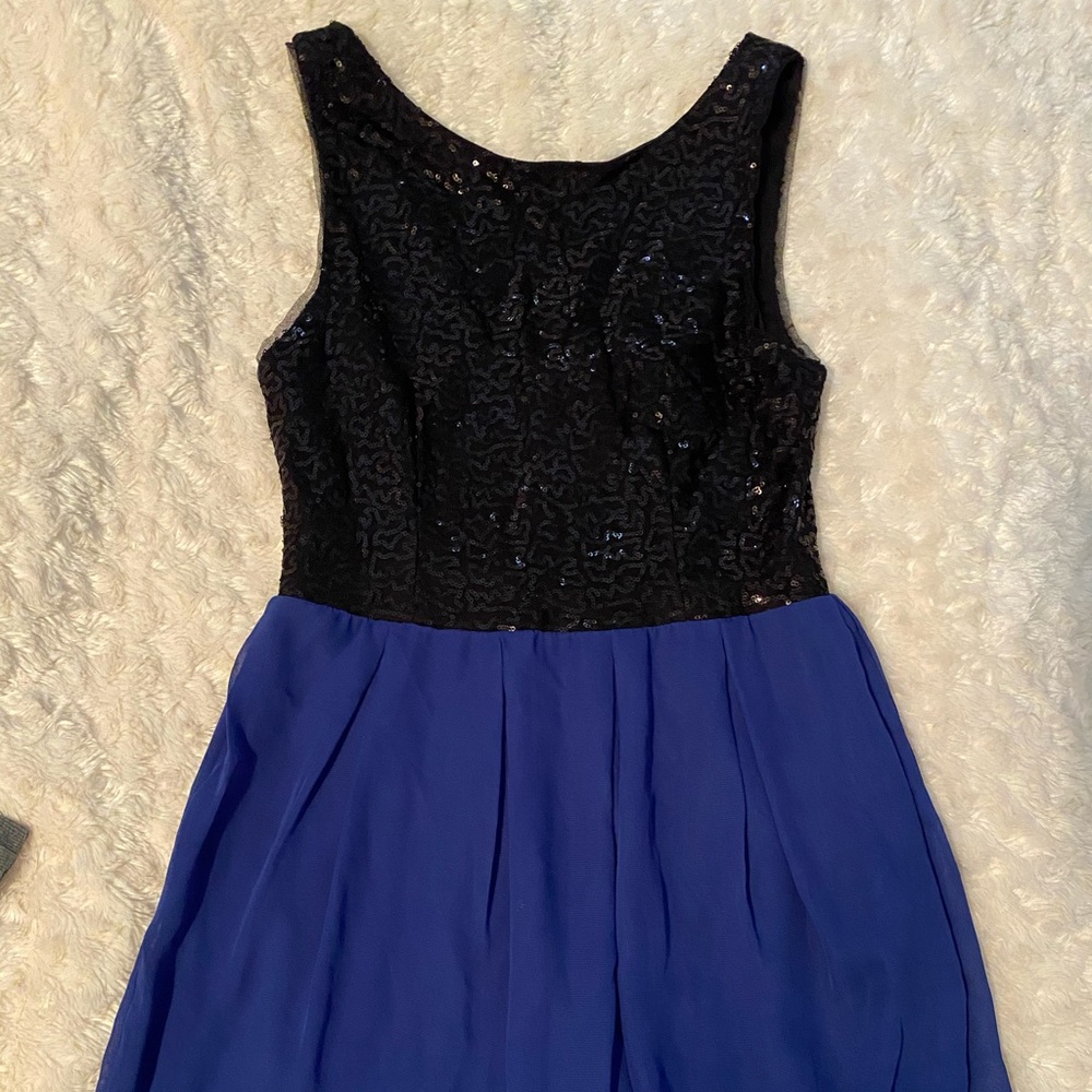 B Darlin Black and Blue Dress